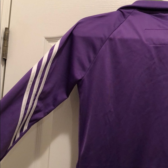 Purple adidas 3 stripe jacket - Picture 2 of 2